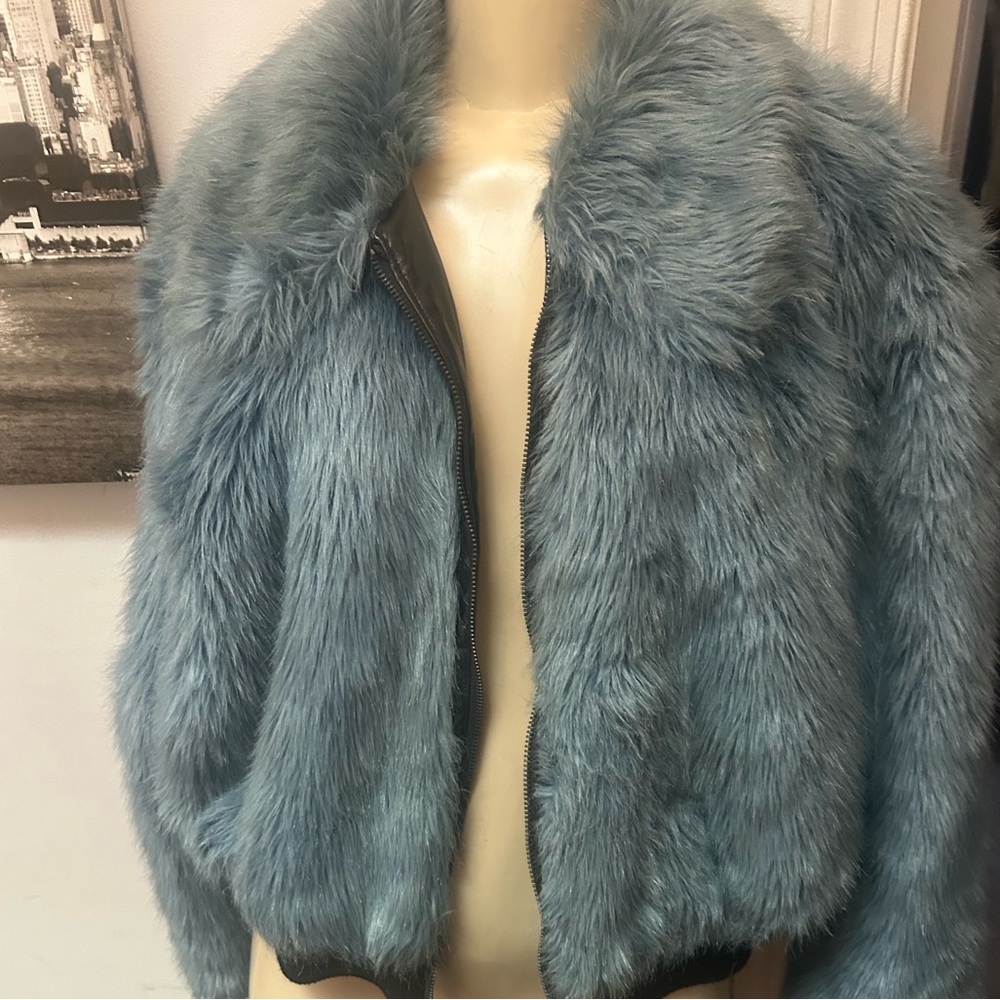 Express Blue Teddy Jacket